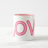 2 Couleurs Tasse de café rose d'amour (Centre)