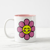 2 Couleurs Tasse de café rose de fleur (Gauche)