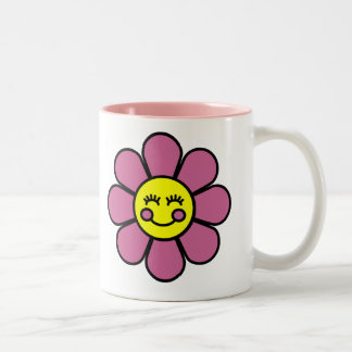 2 Couleurs Tasse de café rose de fleur