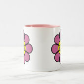2 Couleurs Tasse de café rose de fleur (Centre)