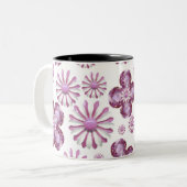2 COULEURS TASSE DE CAFÉ ROSE DE LA FLEUR BLING (Devant gauche)