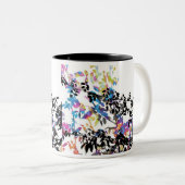 2 Couleurs Tasse de café rose de vigne (Devant droit)