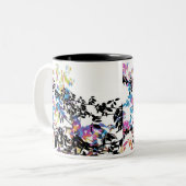 2 Couleurs Tasse de café rose de vigne (Devant gauche)