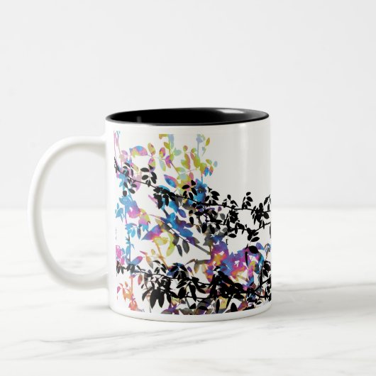 2 Couleurs Tasse de café rose de vigne (Gauche)