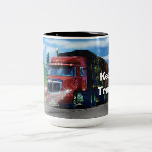 2 COULEURS TASSE DE CAFÉ ROUGE DE CAMION DE GRANDE