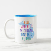 2 Couleurs Tasse de café Simple Texte Mitten State des Grands (Gauche)