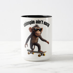 2 Couleurs Tasse de café singe drôle "Chimpin n'est pas facil