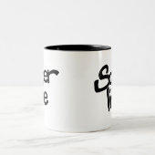 2 Couleurs Tasse de café sobre de la vie (Centre)