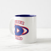 2 Couleurs Tasse de café superbe de papa (Devant gauche)