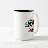 2 Couleurs Tasse de café survoltée (Devant droit)