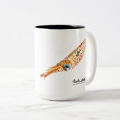 2 Couleurs Tasse de calmar de bébé (Devant droit)