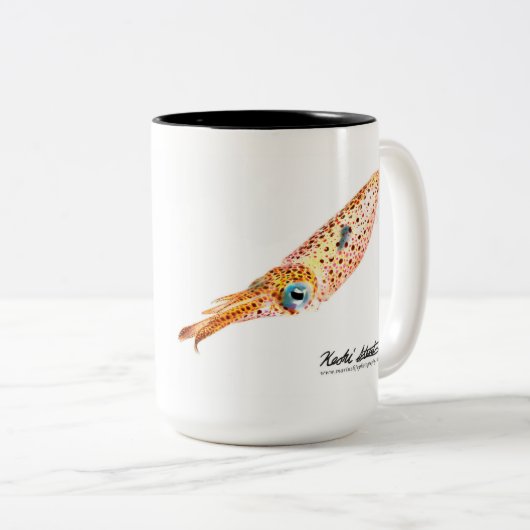 2 Couleurs Tasse de calmar de bébé (Devant droit)