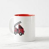 2 Couleurs Tasse de camion de pompiers (Devant gauche)
