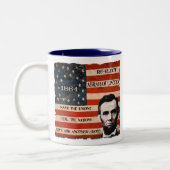 2 Couleurs Tasse de campagne d'Abraham Lincoln (Gauche)