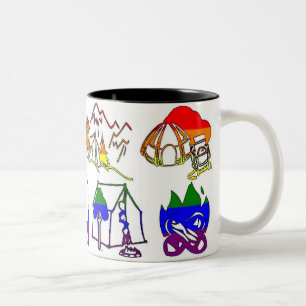 2 Couleurs Tasse de campeur de fierté de GLBT