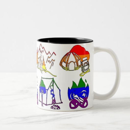 2 Couleurs Tasse de campeur de fierté de GLBT (Droit)