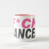 2 Couleurs Tasse de Cancer de F*uck (Centre)