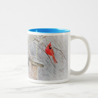 2 Couleurs Tasse de cardinal d'hiver