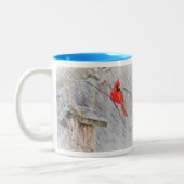2 Couleurs Tasse de cardinal d'hiver (Gauche)
