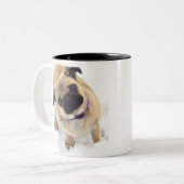 2 Couleurs Tasse de carlin (Devant gauche)