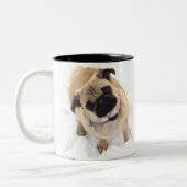 2 Couleurs Tasse de carlin (Gauche)