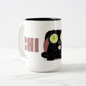 2 Couleurs Tasse de carlin de Chi (Devant gauche)