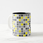 2 Couleurs Tasse de carrés (Devant gauche)