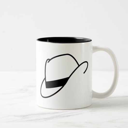 2 Couleurs Tasse de casquette de Fedora (Droit)