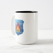 2 Couleurs Tasse de charbon de bois (logo seulement) (Devant gauche)