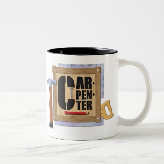 2 Couleurs Tasse de "charpentier" (Droit)