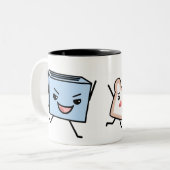 2 Couleurs Tasse de chasse de pain grillé (Devant gauche)