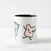 2 Couleurs Tasse de chasse de pain grillé (Centre)