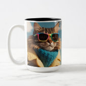 2 Couleurs Tasse de chat animal (Gauche)
