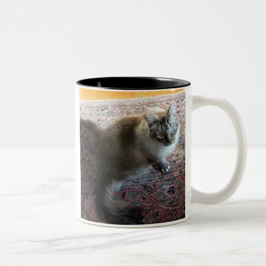 2 Couleurs Tasse de chat avec le vers… dans l'oeil affectueux (Droit)