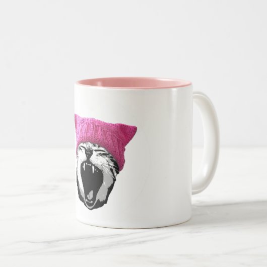2 Couleurs tasse de Chat-casquette (Devant droit)