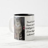 2 Couleurs Tasse de chat de jardin (Devant gauche)