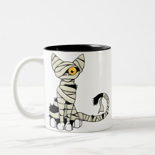 2 Couleurs Tasse de chat de maman de Halloween (Gauche)