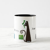2 Couleurs Tasse de chat de Père Noël (Centre)