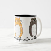 2 Couleurs Tasse "de chats d'art populaire" (Devant droit)