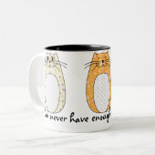 2 Couleurs Tasse "de chats d'art populaire" (Devant gauche)