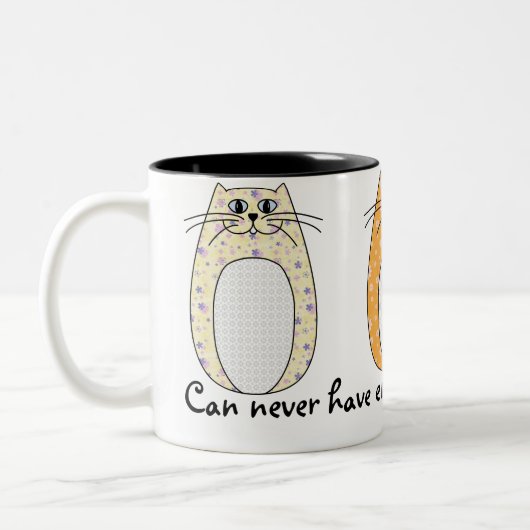 2 Couleurs Tasse "de chats d'art populaire" (Gauche)