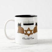 2 Couleurs Tasse de chats de Chanukah (Gauche)