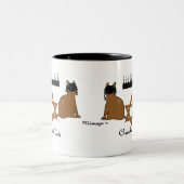 2 Couleurs Tasse de chats de Chanukah (Centre)