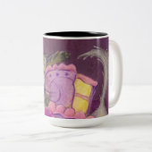 2 Couleurs Tasse de chats de gâteau (Devant droit)