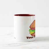 2 Couleurs Tasse de cheeseburger (Centre)