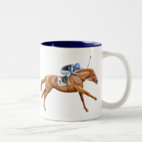 Tasse de cheval de course de pur sang