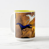 2 Couleurs Tasse de chevaux de médecine (Devant gauche)
