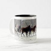 2 COULEURS TASSE DE CHEVAUX SAUVAGES (Devant gauche)