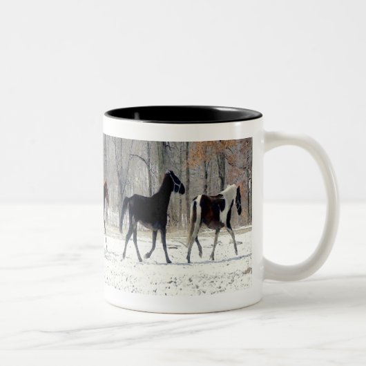 2 COULEURS TASSE DE CHEVAUX SAUVAGES (Droit)
