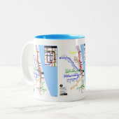2 Couleurs Tasse de Chicago de souterrain (Devant gauche)